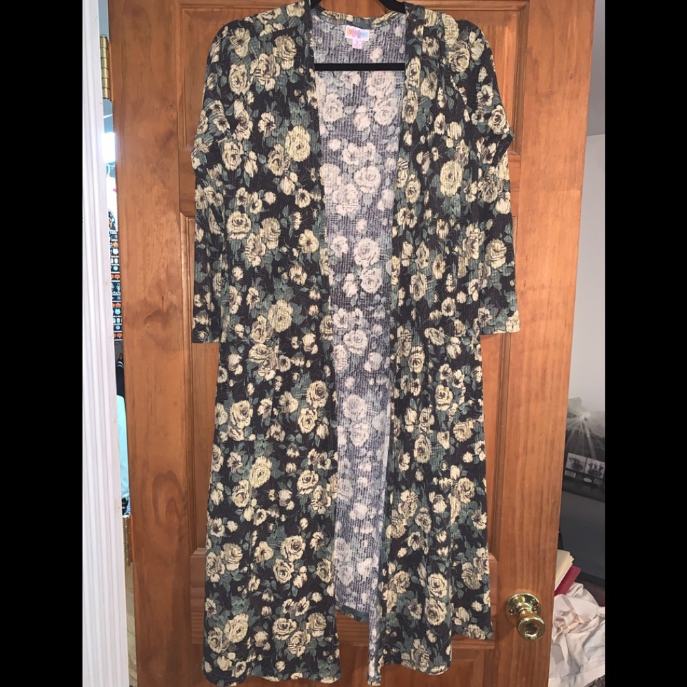 Lularoe small floral sarah cardigan sweater small